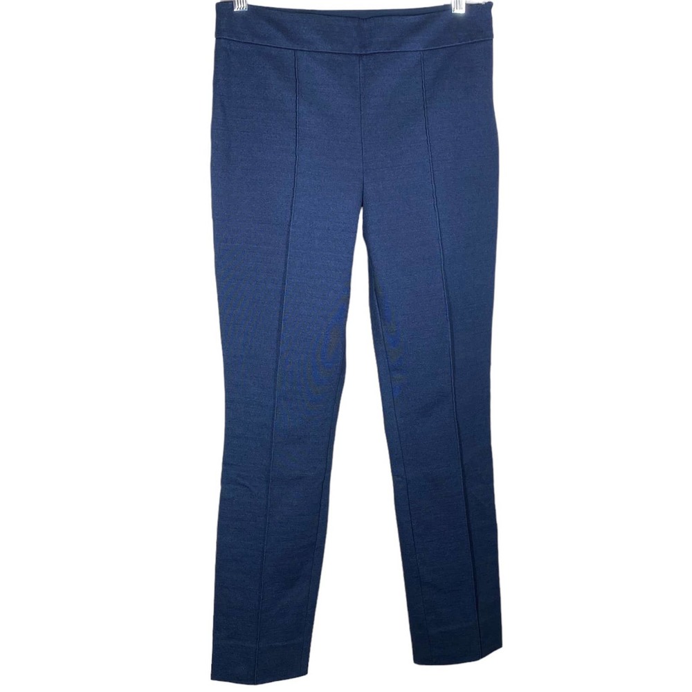 Diane von Furstenberg DVF Farrah Skinny Ponte Cropped Ankle Pants Blue Size 4n - Picture 2 of 7